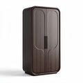 Guarda-roupa de madeira escura com portas duplas 80 x 40 x 160cm